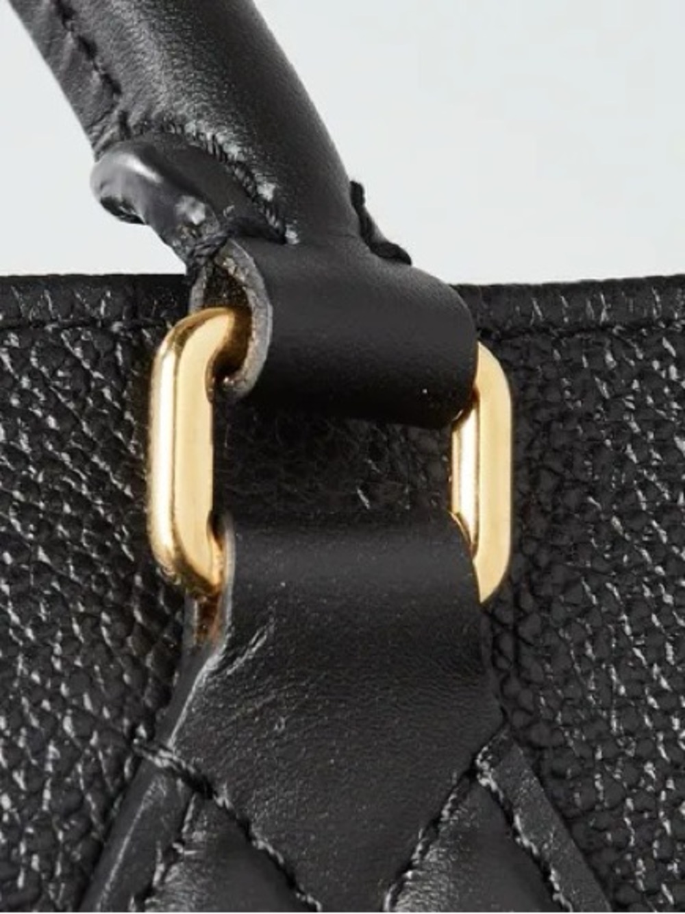 Louis Vuitton Black Monogram Embossed Tote - Picture 7 of 8